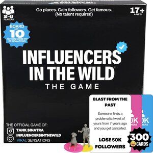 Influencers in the Wild Board Game - 2-6 Players Social Media Board Game Viral